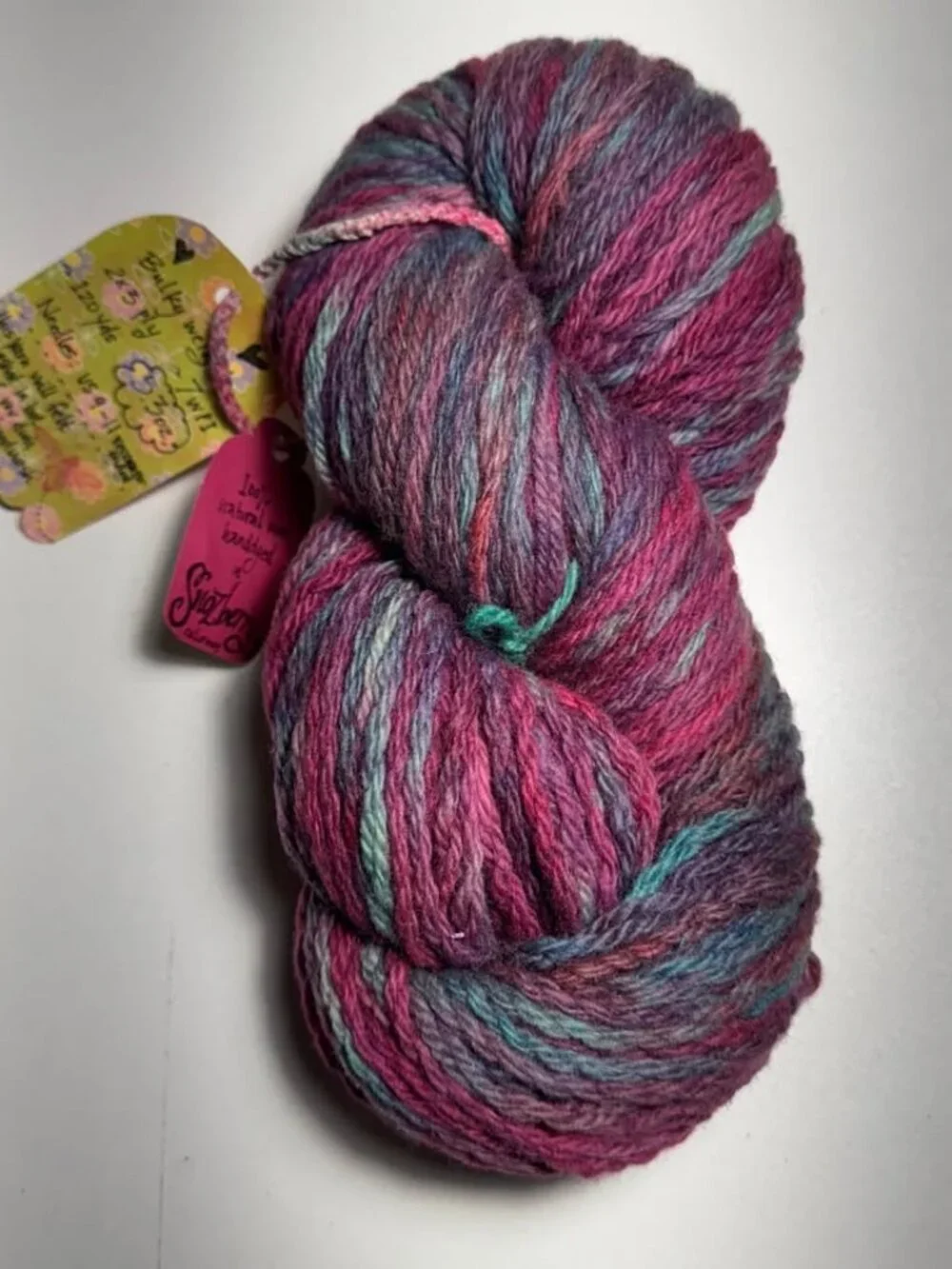 Bulky Weight Snozberry Purple 100% Natural Wool Handdyed #520